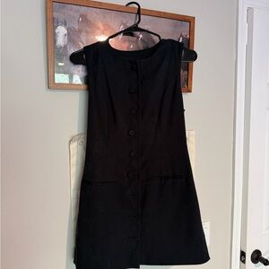 Abercrombie & Fitch Black Button-Front Mini Dress